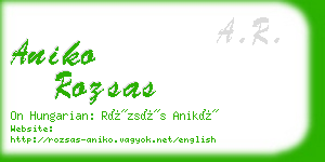 aniko rozsas business card